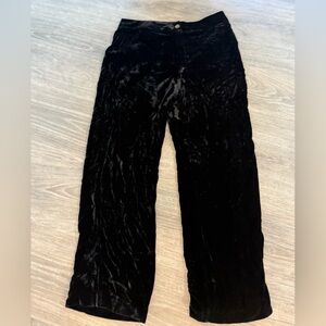 Chico's Black Velvety Trousers Silk Blend Sz 1.5 /medium/10